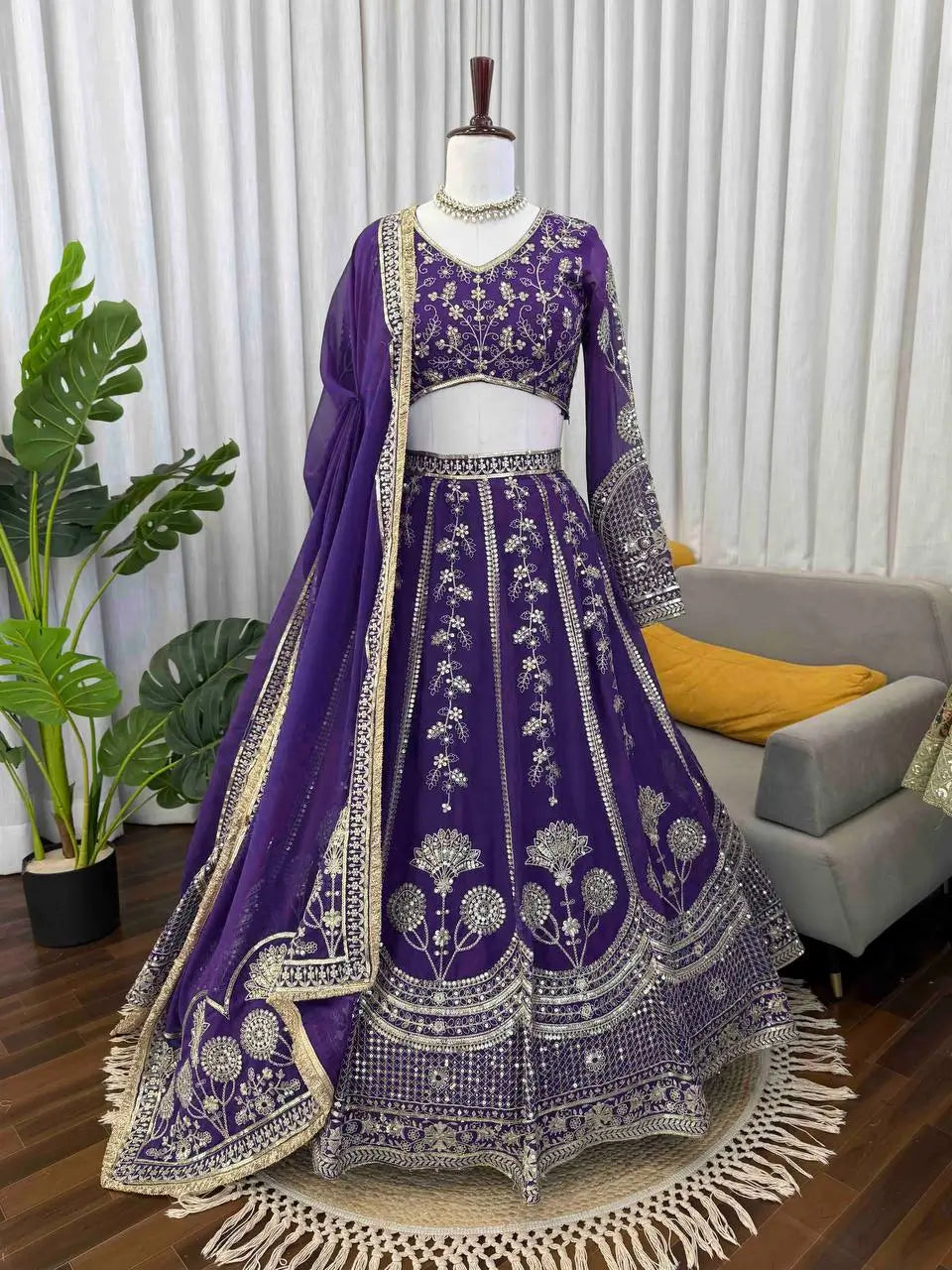 Royal Embroidered Lehenga Choli for Weddings, Sangeet and Festive Occasions
