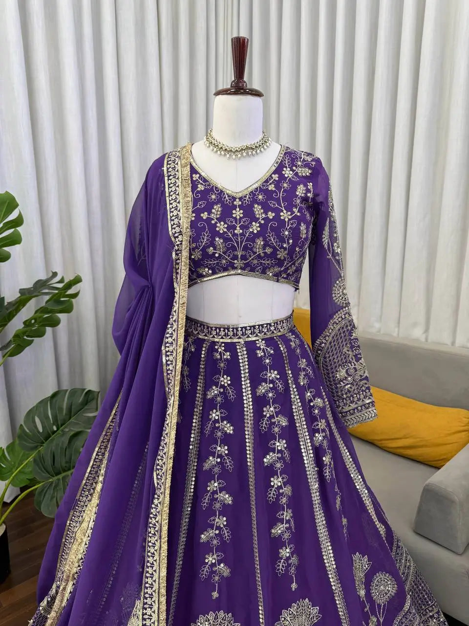 Royal Embroidered Lehenga Choli for Weddings, Sangeet and Festive Occasions