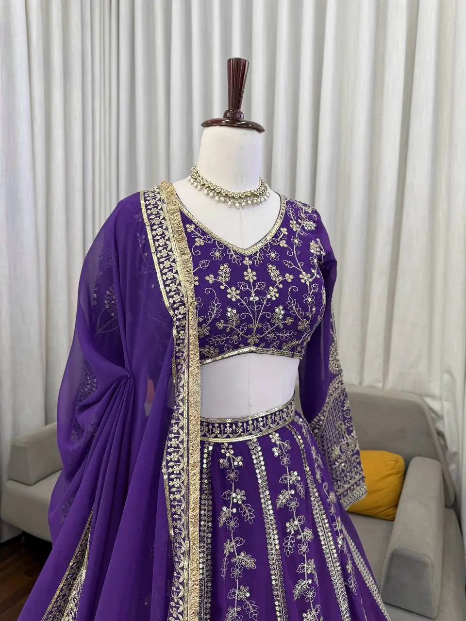 Royal Embroidered Lehenga Choli for Weddings, Sangeet and Festive Occasions