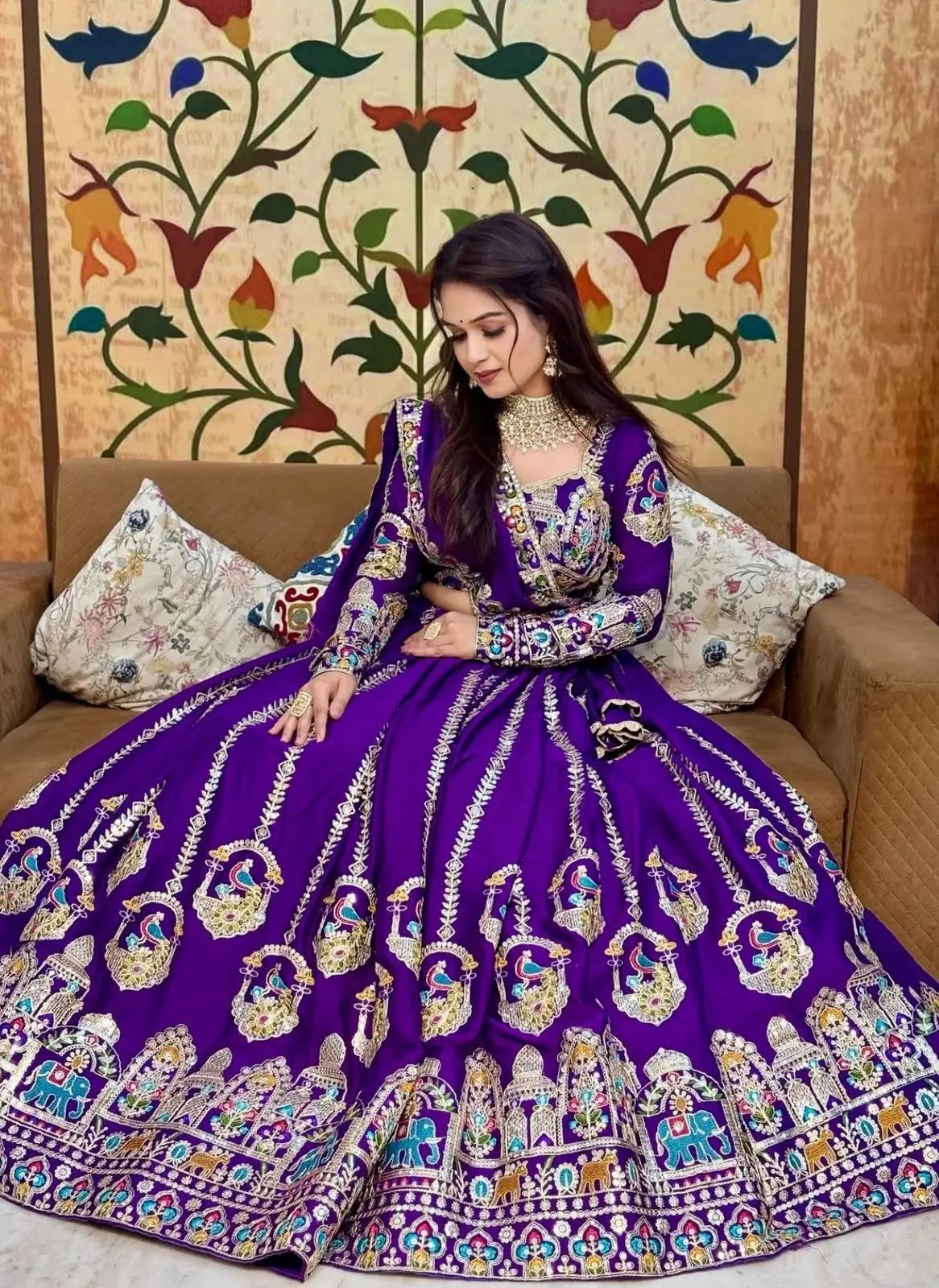 Royal Embroidered Lehenga Set for Wedding and Festive Wear