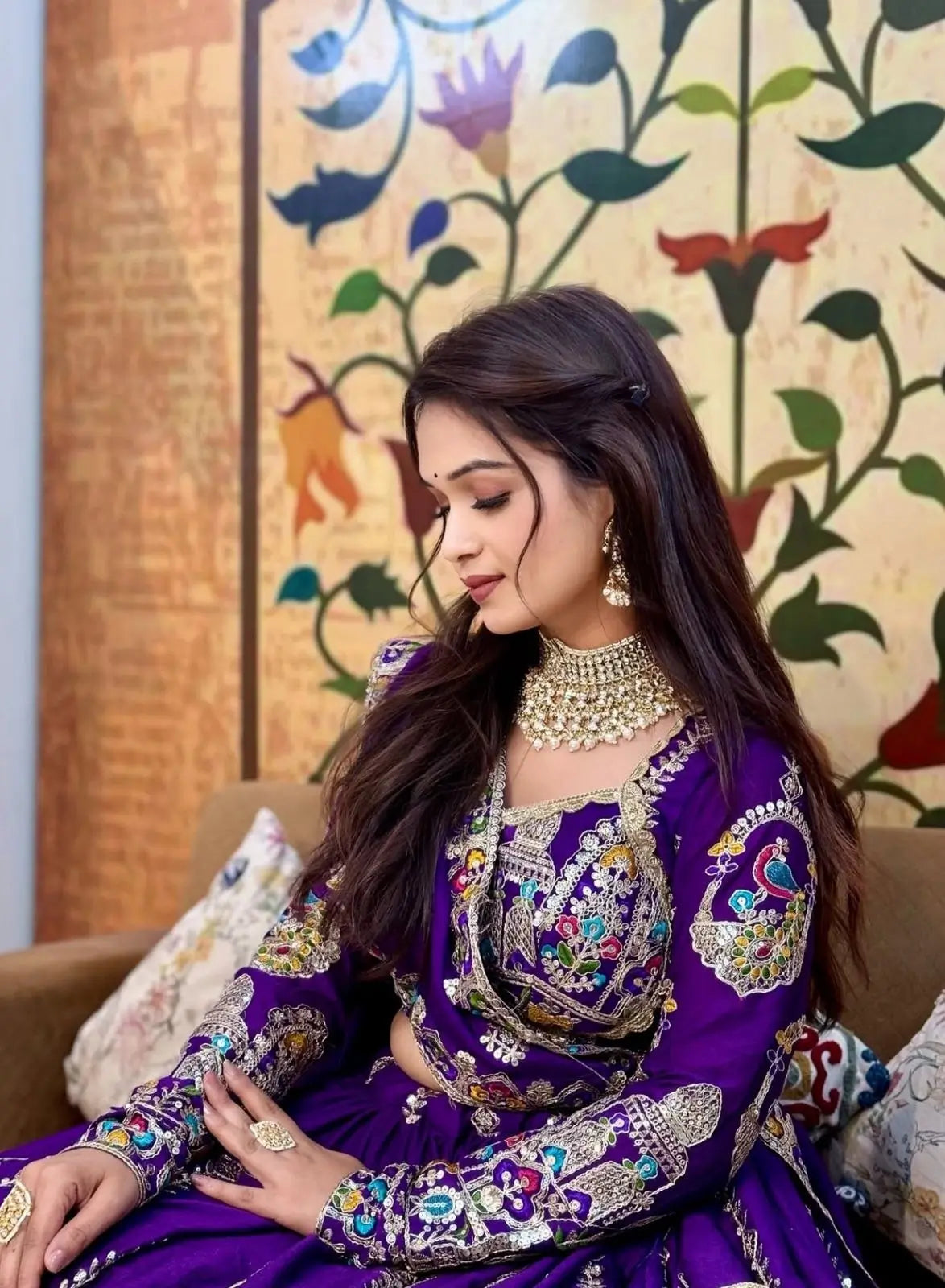 Royal Embroidered Lehenga Set for Wedding and Festive Wear