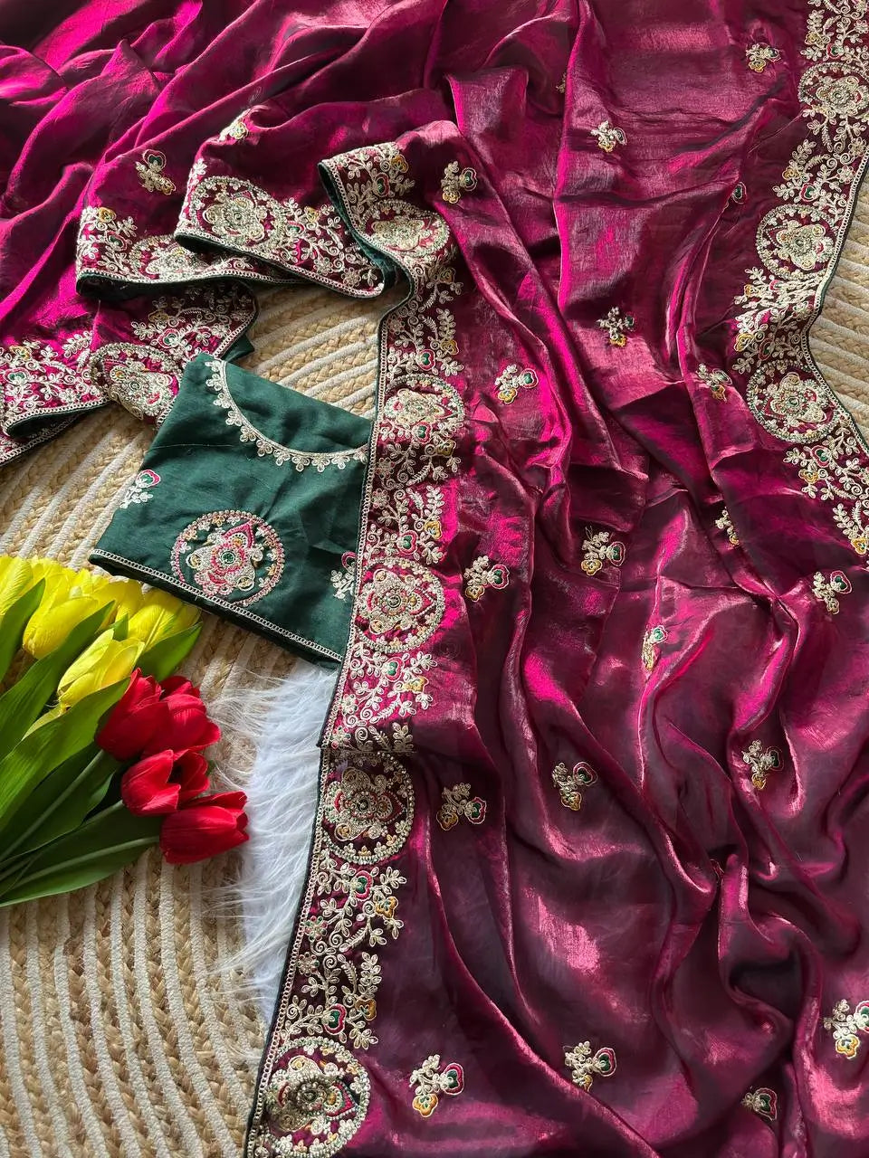 Royal Embroidered Saree for Wedding and Festive Wear