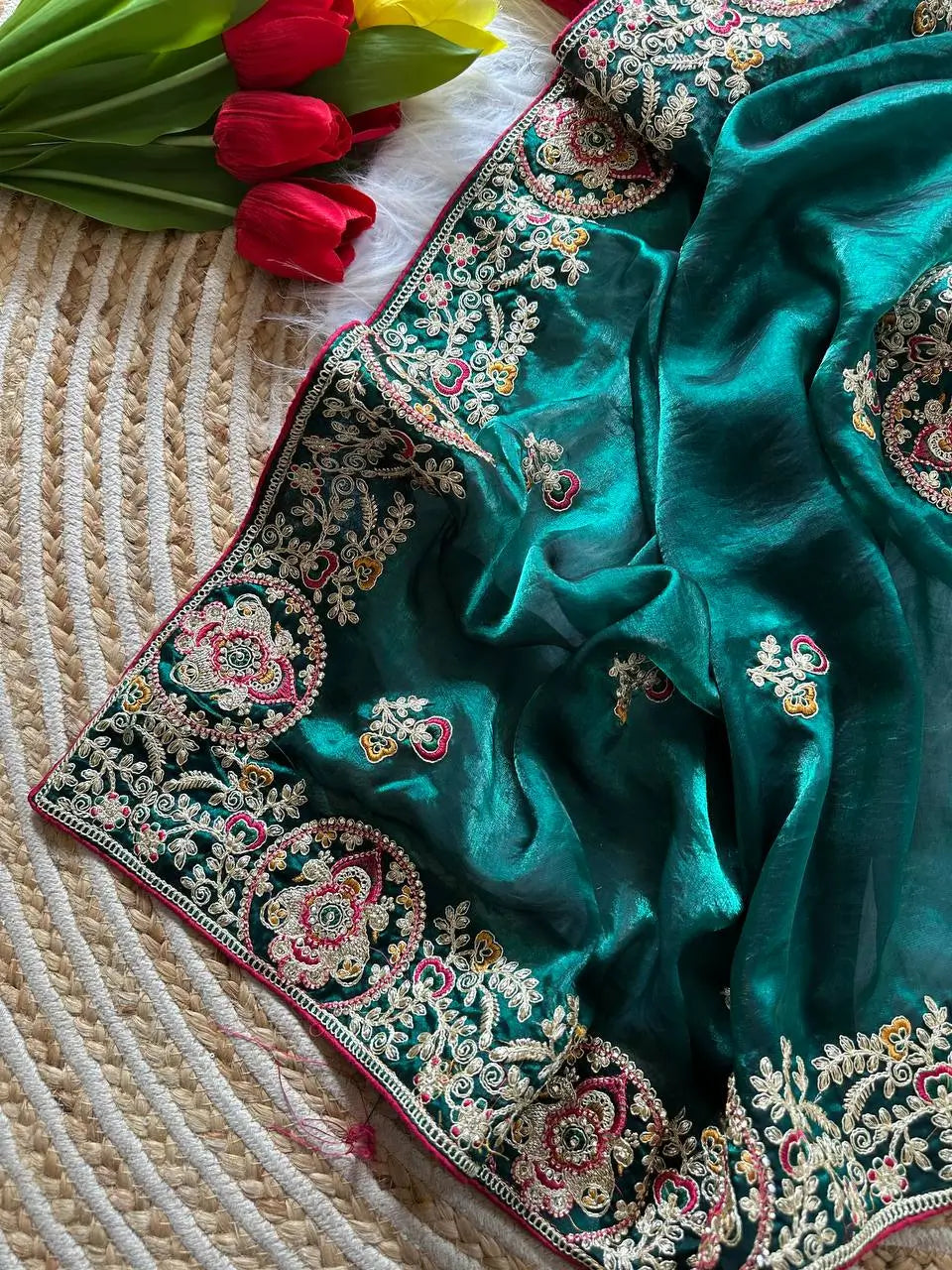 Royal Embroidered Saree for Wedding and Festive Wear