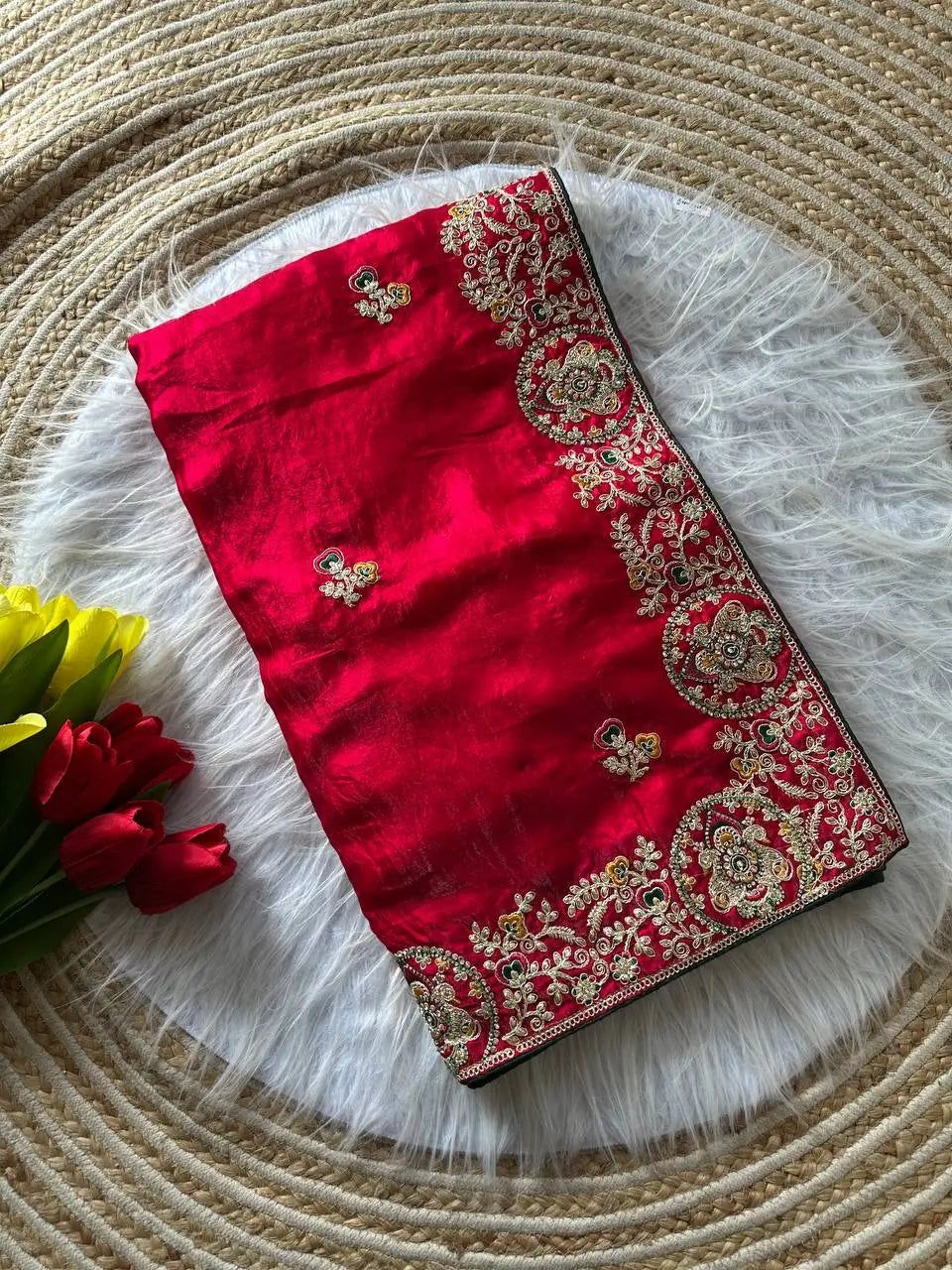 Royal Embroidered Saree for Wedding and Festive Wear