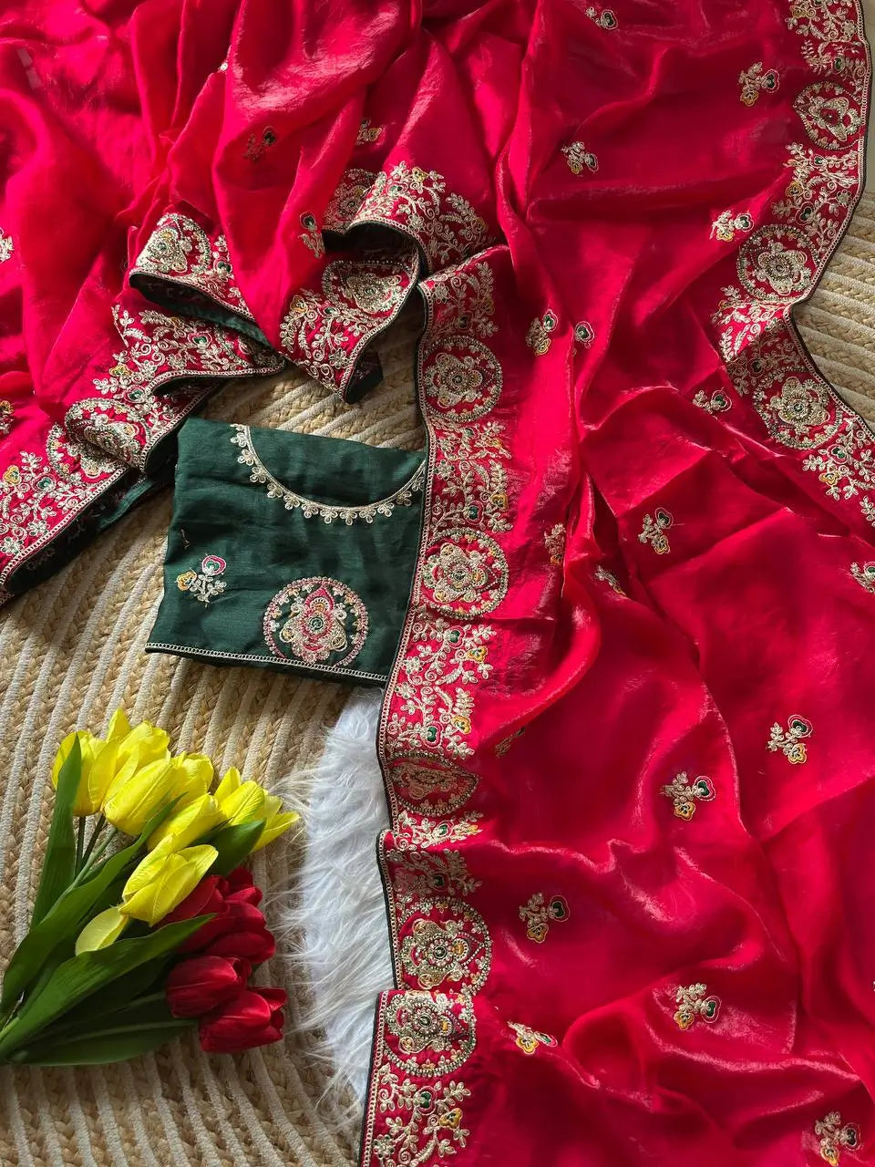 Royal Embroidered Saree for Wedding and Festive Wear