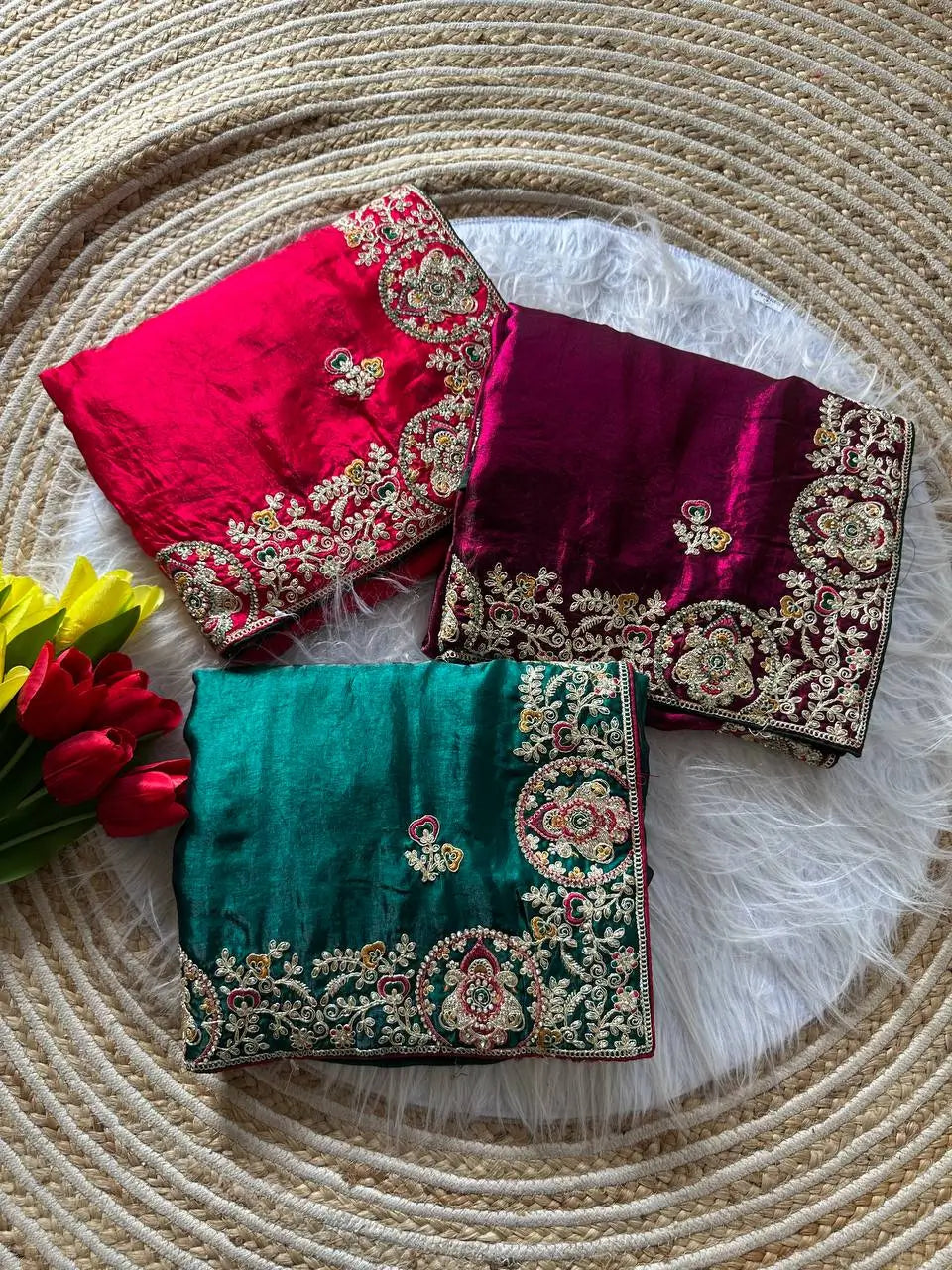 Royal Embroidered Saree for Wedding and Festive Wear