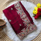 Royal Embroidered Satin Silk Saree Collection