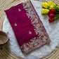 Royal Embroidered Satin Silk Saree Collection