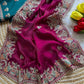 Royal Embroidered Satin Silk Saree Collection