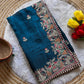 Royal Embroidered Satin Silk Saree Collection
