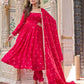 Royal Fendi Silk Anarkali Suit Set for Festive and Wedding Wear