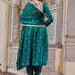 Royal Fendi Silk Anarkali Suit Set for Festive and Wedding Wear