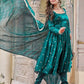 Royal Fendi Silk Anarkali Suit Set for Festive and Wedding Wear