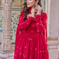 Royal Fendi Silk Anarkali Suit Set for Festive and Wedding Wear