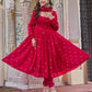 Royal Fendi Silk Anarkali Suit Set for Festive and Wedding Wear