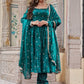 Royal Fendi Silk Anarkali Suit Set for Festive and Wedding Wear