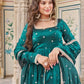 Royal Fendi Silk Anarkali Suit Set for Festive and Wedding Wear