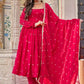 Royal Fendi Silk Anarkali Suit Set for Festive and Wedding Wear