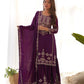 Royal Festive Embroidered Chinon Silk Kurta Sharara Set for Wedding and Celebration Wear