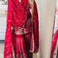 Royal Festive Embroidered Chinon Silk Kurta Sharara Set for Wedding and Celebration Wear