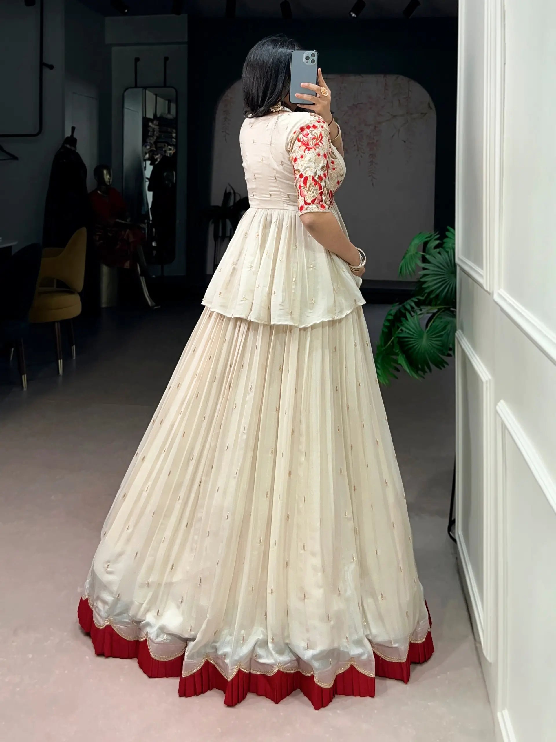 Royal Festive Embroidered Lehenga Set with Koti for Wedding and Traditional Functions