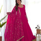 Royal Fox Georgette Anarkali Set with Embroidered Dupatta