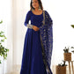 Royal Fox Georgette Anarkali Set with Embroidered Dupatta