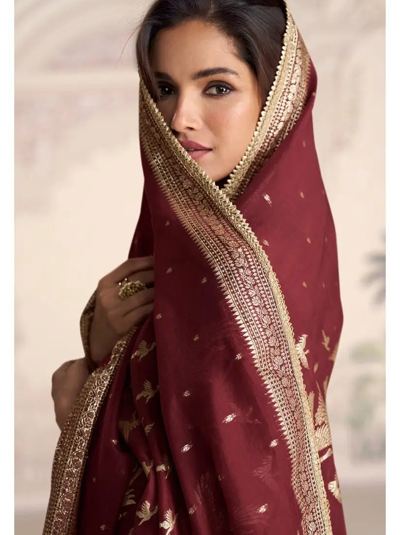 Royal Grace Anarkali Gown Set for Festive and Wedding Wear