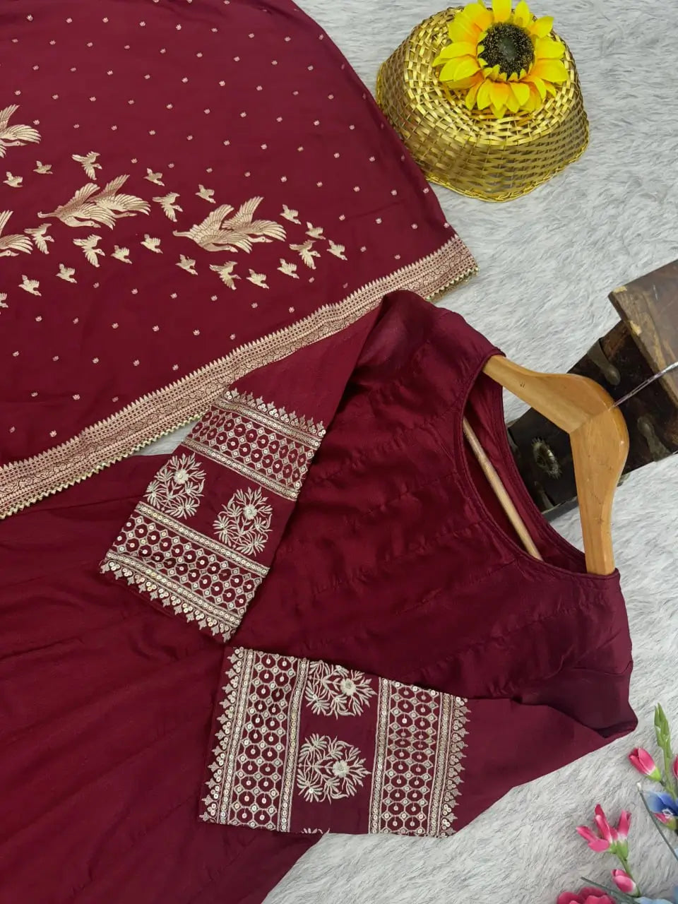 Royal Grace Anarkali Gown Set for Festive and Wedding Wear