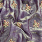 Royal Hans Swan Motif Fandy Satin Silk Saree with Zari Thread, Multi-Color Embroidery & Siroshki Diamond Work