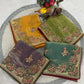 Royal Hans Swan Motif Fandy Satin Silk Saree with Zari Thread, Multi-Color Embroidery & Siroshki Diamond Work