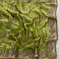Royal Hans Swan Motif Fandy Satin Silk Saree with Zari Thread, Multi-Color Embroidery & Siroshki Diamond Work