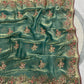 Royal Hans Swan Motif Fandy Satin Silk Saree with Zari Thread, Multi-Color Embroidery & Siroshki Diamond Work