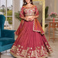 Royal Heritage Embroidered Vichitra Lehenga Set for Wedding and Festive Wear