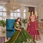 Royal Heritage Embroidered Vichitra Lehenga Set for Wedding and Festive Wear