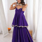 Royal Mirror Chinon Peplum Palazzo Dupatta Set for Festive and Wedding Functions