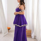 Royal Mirror Chinon Peplum Palazzo Dupatta Set for Festive and Wedding Functions