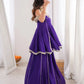 Royal Mirror Chinon Peplum Palazzo Dupatta Set for Festive and Wedding Functions