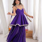 Royal Mirror Chinon Peplum Palazzo Dupatta Set for Festive and Wedding Functions