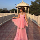 Royal Mirror Chinon Peplum Palazzo Dupatta Set for Festive and Wedding Functions