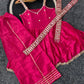 Royal Mirror Chinon Peplum Palazzo Dupatta Set for Festive and Wedding Functions