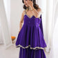 Royal Mirror Chinon Peplum Palazzo Dupatta Set for Festive and Wedding Functions