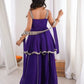 Royal Mirror Chinon Peplum Palazzo Dupatta Set for Festive and Wedding Functions