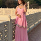 Royal Mirror Chinon Peplum Palazzo Dupatta Set for Festive and Wedding Functions