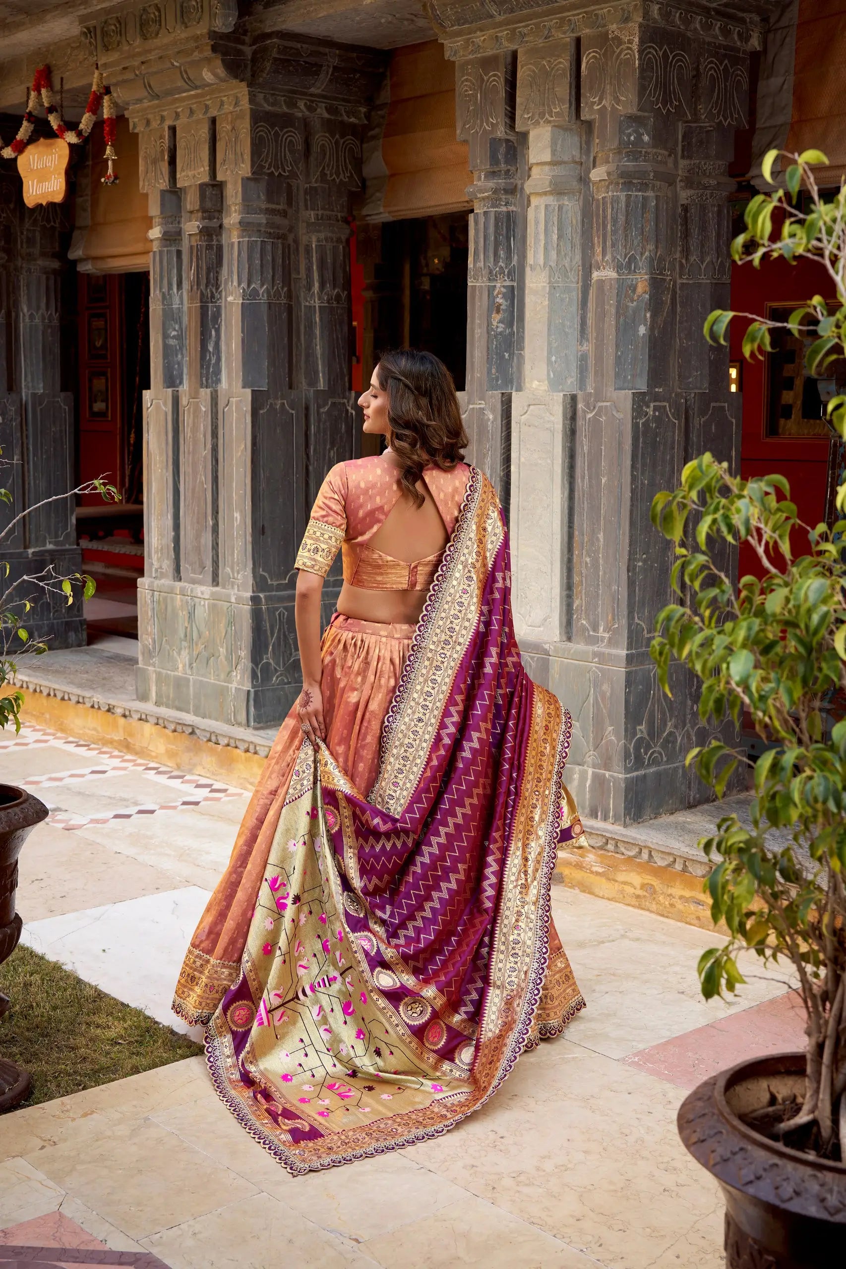 Royal Organza Paithani Lehenga Set for Wedding and Bridal Wear