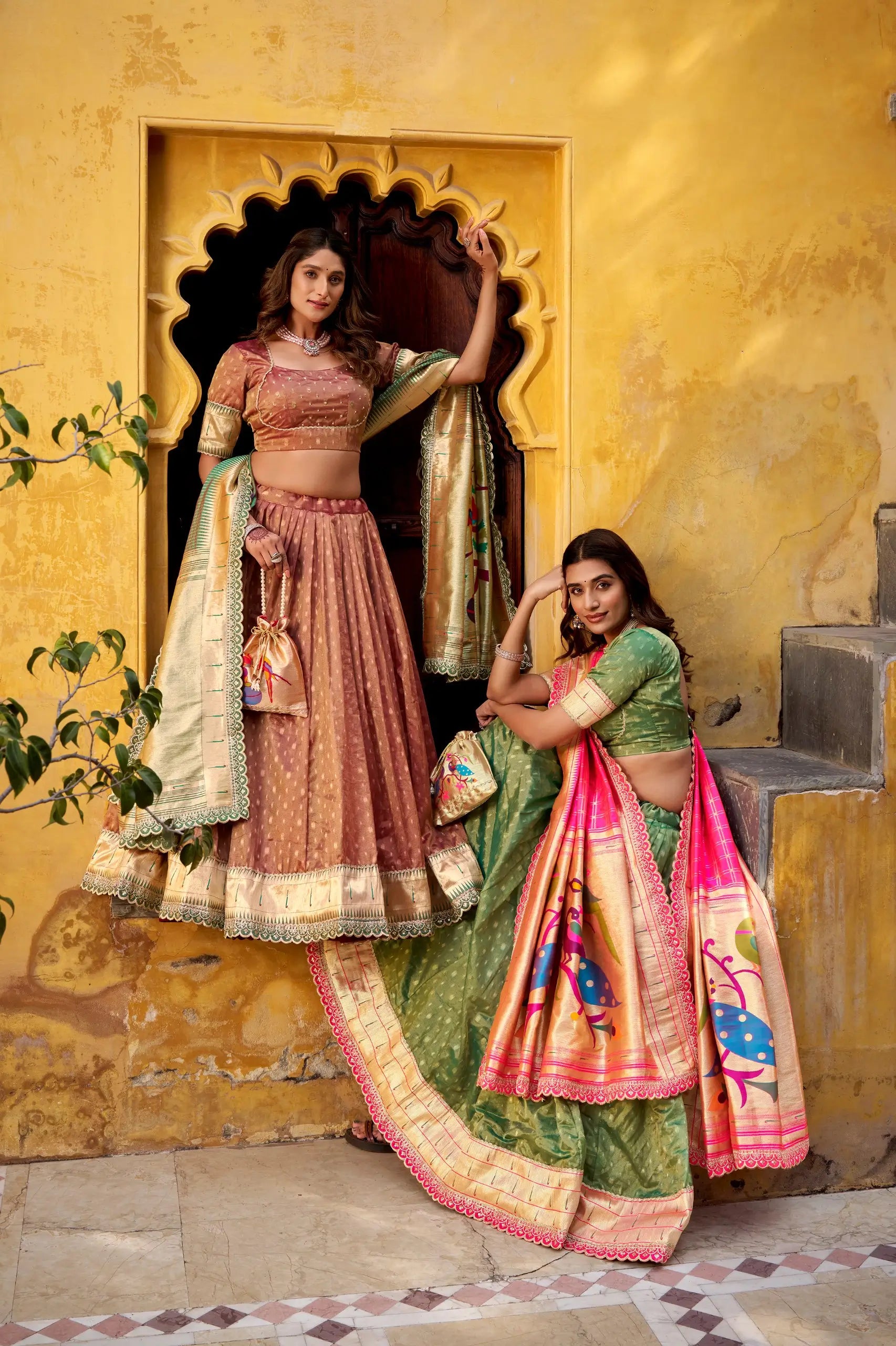 Royal Organza Paithani Lehenga Set for Wedding and Bridal Wear