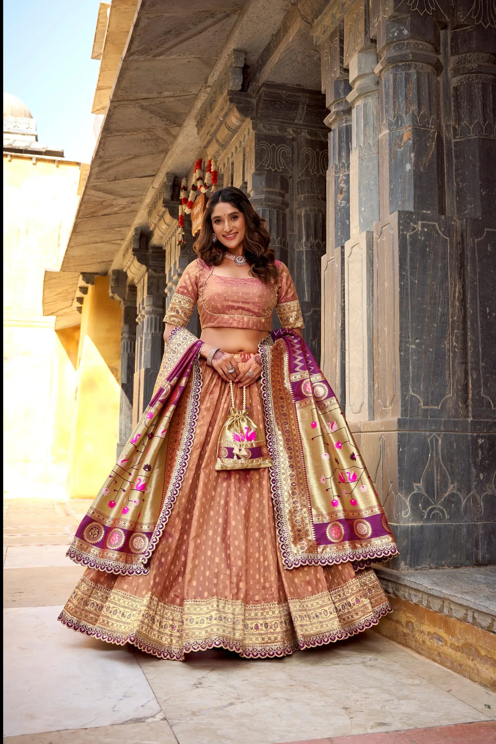 Royal Organza Paithani Lehenga Set for Wedding and Bridal Wear