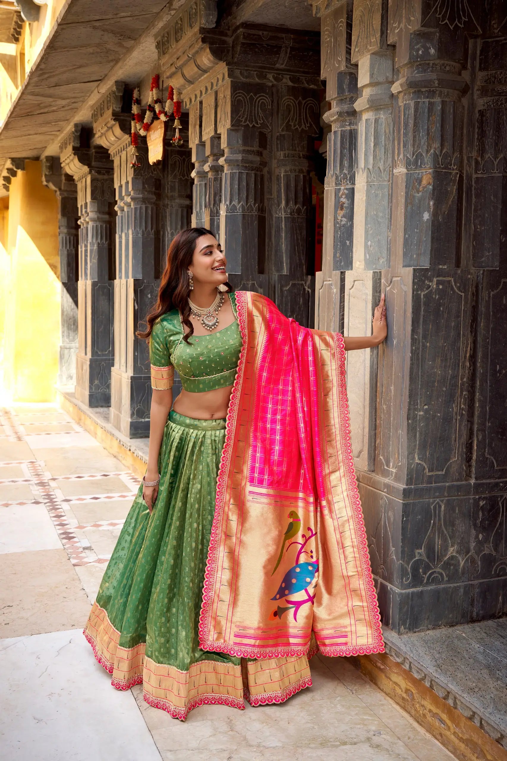 Royal Organza Paithani Lehenga Set for Wedding and Bridal Wear