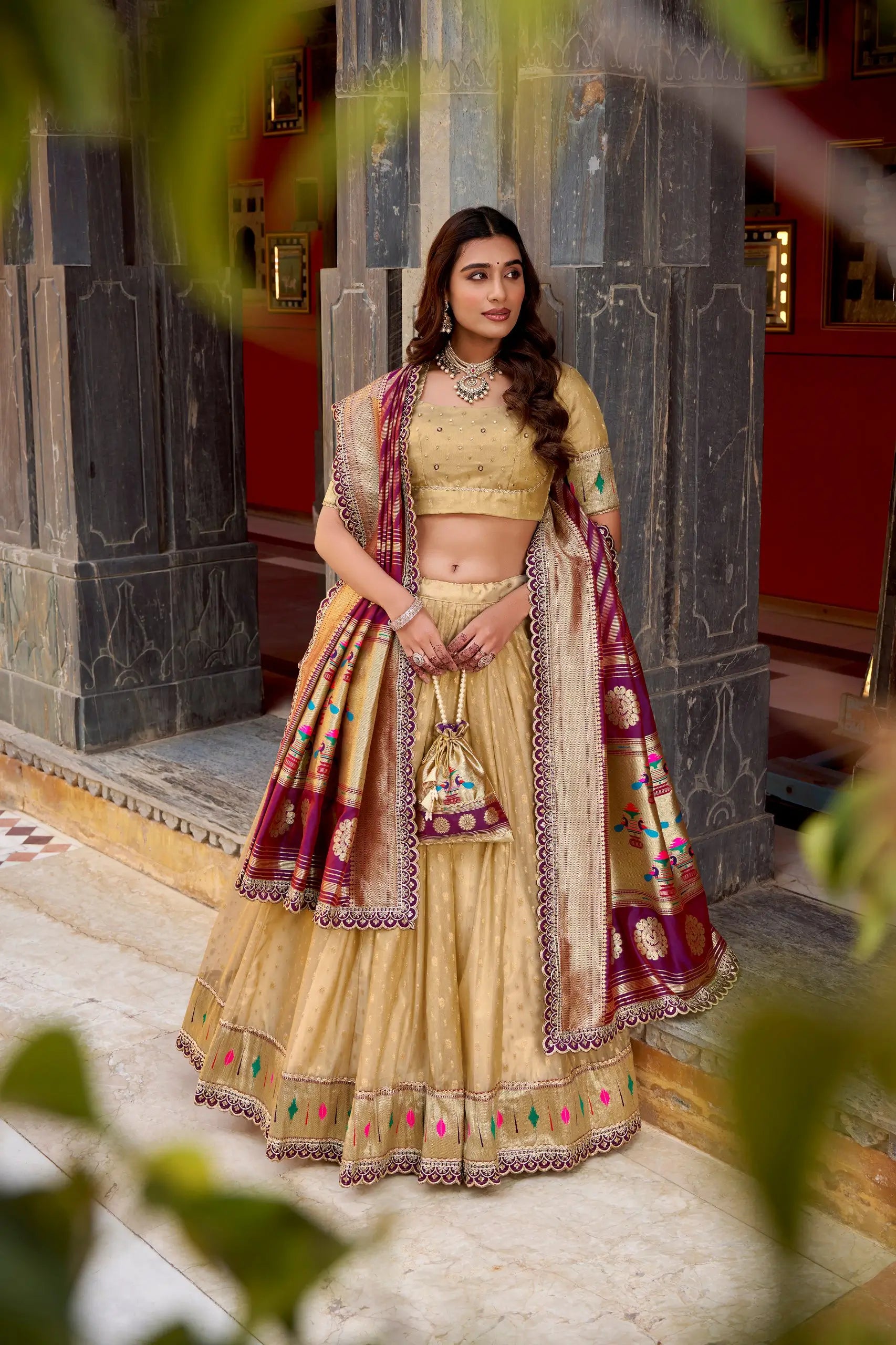 Royal Organza Paithani Lehenga Set for Wedding and Bridal Wear