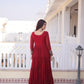 Royal Radiance Embroidered Georgette Gown for Festive and Wedding Wear